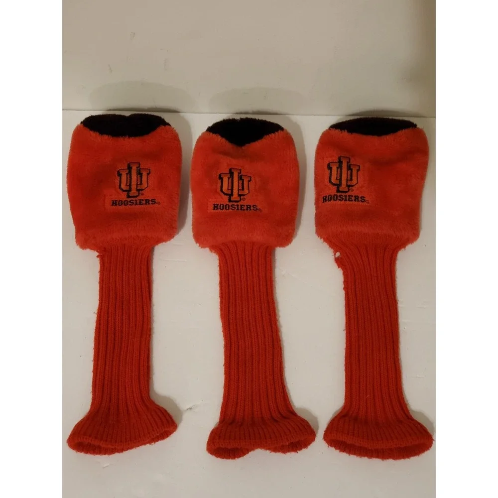 Indiania University Hoosiers Golf Club Head‎ Covers Lot Of 3 Red See Description